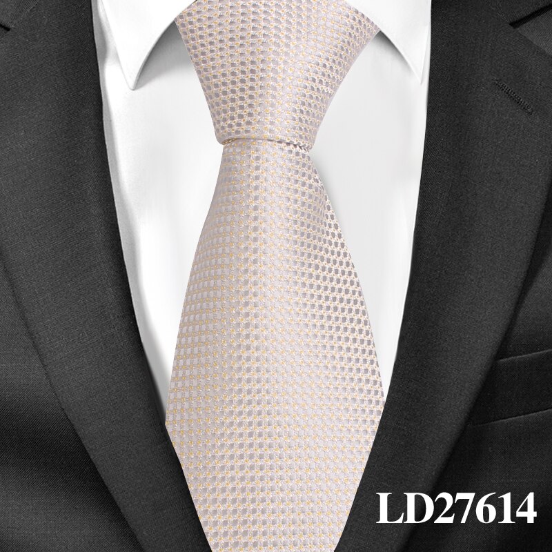 Mannen Stropdassen Mode Plaid Stropdassen Voor Wedding Zaken 8cm Widtch Classic Stropdas JACQUARD GEWEVEN Bruidegom Stropdas Voor Mannen Das: LD27614