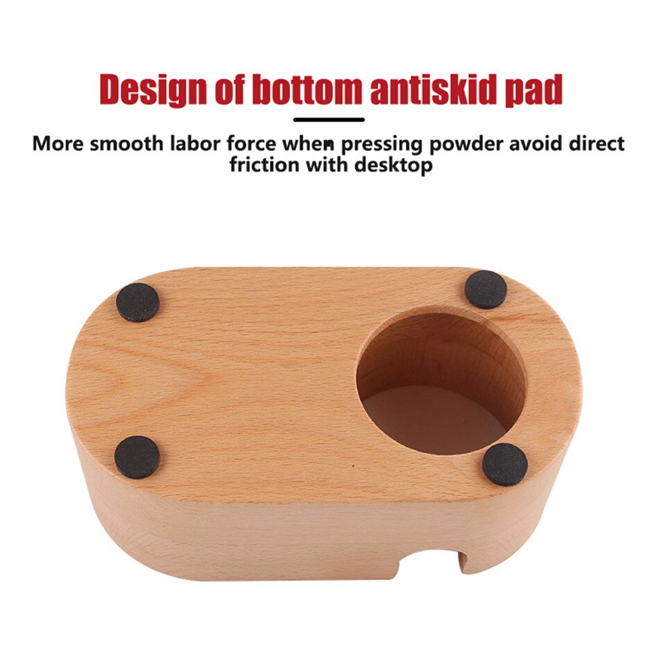 TTLIFE reutilizable, soporte de seguridad para café de madera de Barista, soporte para Espresso, accesorios para máquina Base, juegos de café