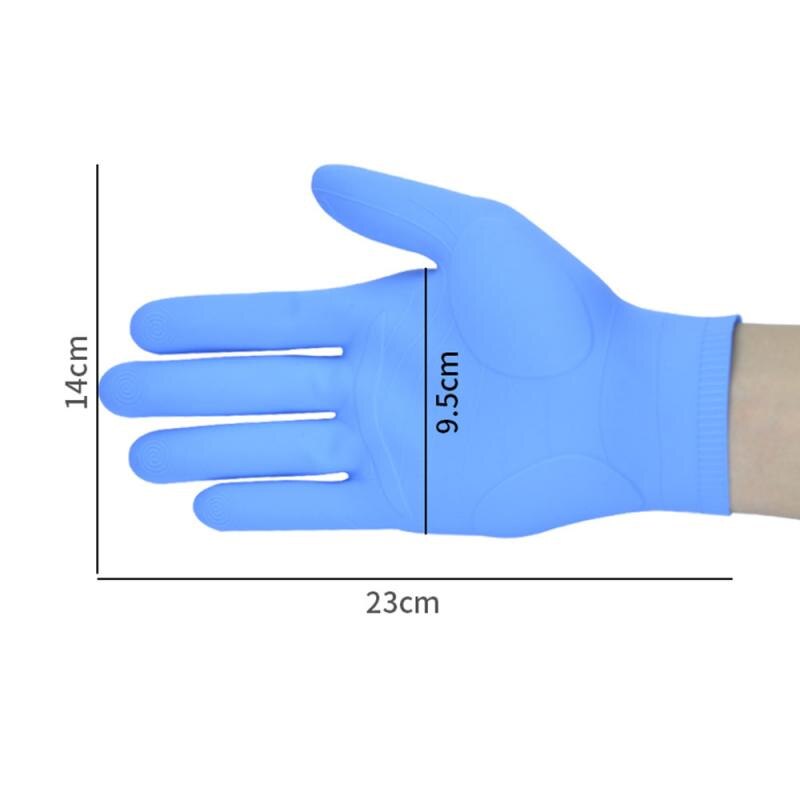 Guantes de nitrilo resistentes a altas temperaturas, resistentes al agua y al aceite, de silicona, reutilizables, 2 uds.