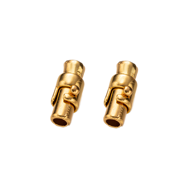 10 Uds. De cierres magnéticos para pulsera, tapas de extremo de cordón, conectores de cierres, pulseras de cuero DIY, collar, joyería artesanal, suministros para hacer: 25 mm / Oro