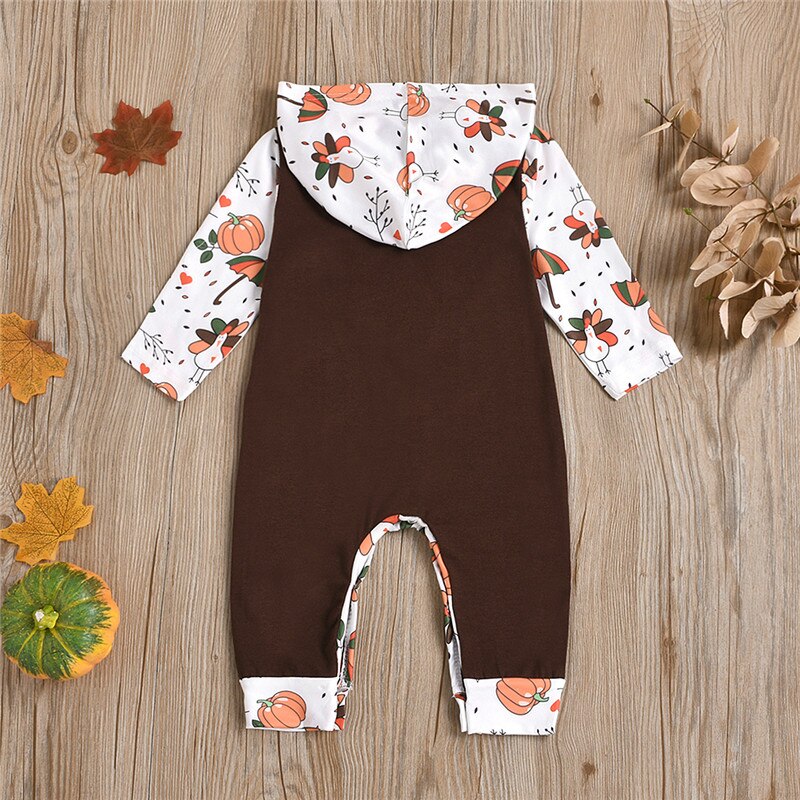 0-24 Maanden Baby Jongens Halloween Romper Lange Mouw Een Stuk Jumpsuits Voor Baby Jongens Knop Cartoon Patroon pompoen Rompertjes Jongens