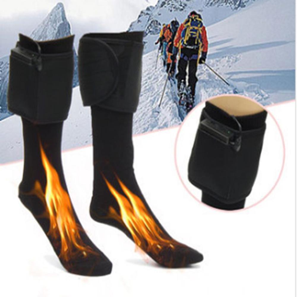 Chaussettes chauffantes électriques pour hommes et femmes, à piles, rechargeables, chaudes pour l&#39;hiver, pour le travail, la conduite, le Camping