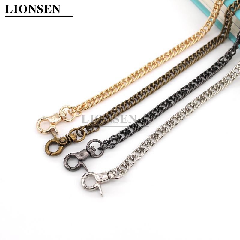 Lionsen 0.7cm szeroki, gęsty, wymienny pasek na łańcuszek metalowy zapięcie na link torebka torba na łańcuszku uchwyt na ramię crossbody torebka z łańcuszkiem
