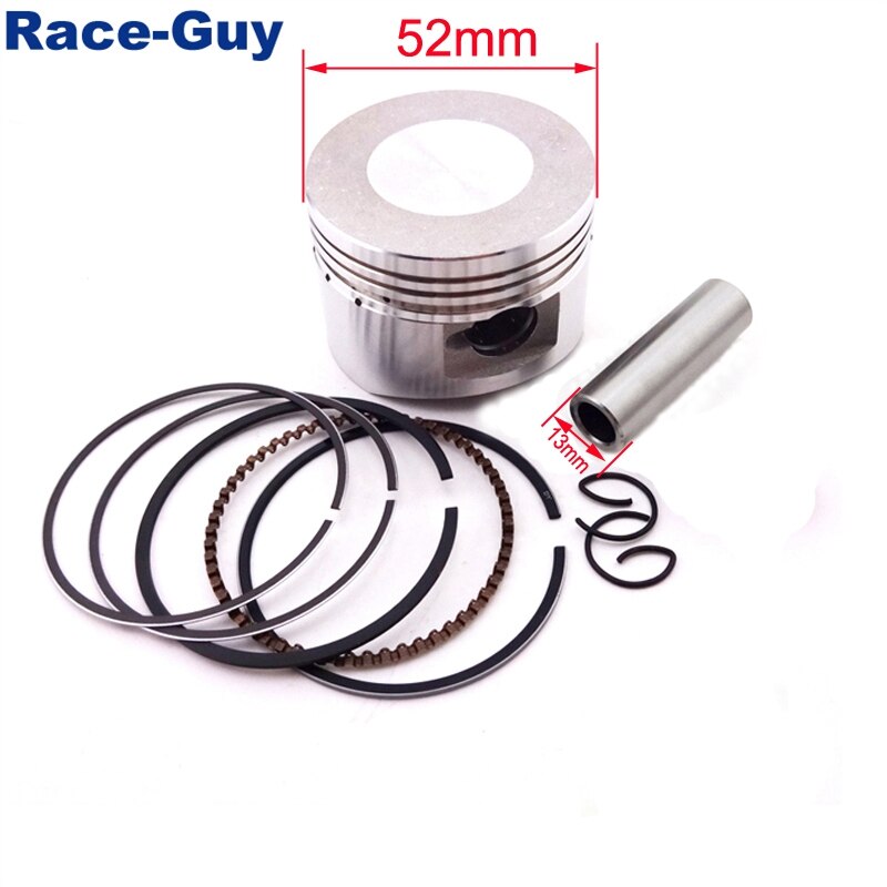 52/54/55/56mm 13/14/15mm stempelpinnesett til kinesisk lifan 110 125 138 140 150cc motor gruve smuss sykkel atv 4 hjul motorsykkel