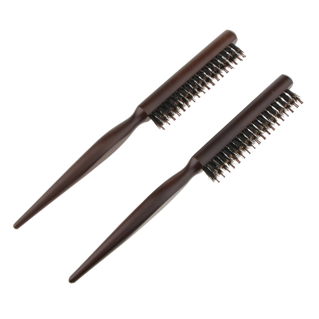 3 Row Bristles Hairdressing Tease Brush Combing Hair Brush Styling Massage Comb Women Curly Detangle Salon Hairdressing Tools