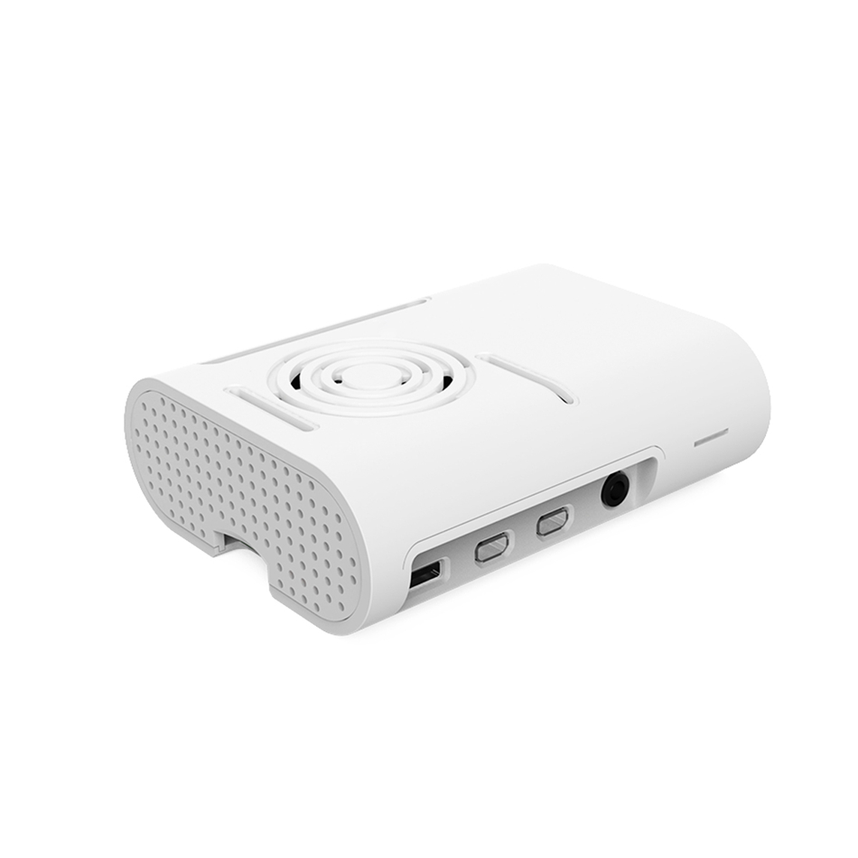 Aokin Raspberry Pi 4 Model B Case met Cooling Fan Heatsink Aluminium Koellichaam Voor Raspberry pi 4 4B Cover: only white case