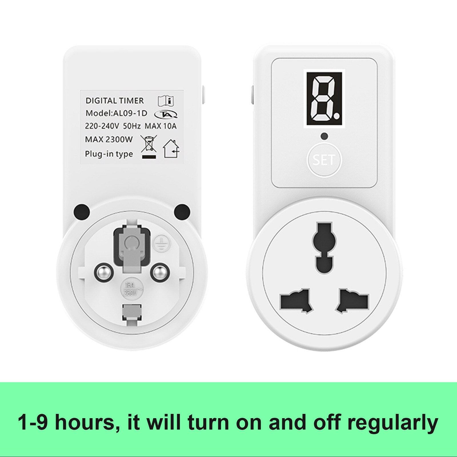 Mini Digital Timer Switch Socket Outlet Plug-in Time Control for Kitchen Electric Appliance EU Plug
