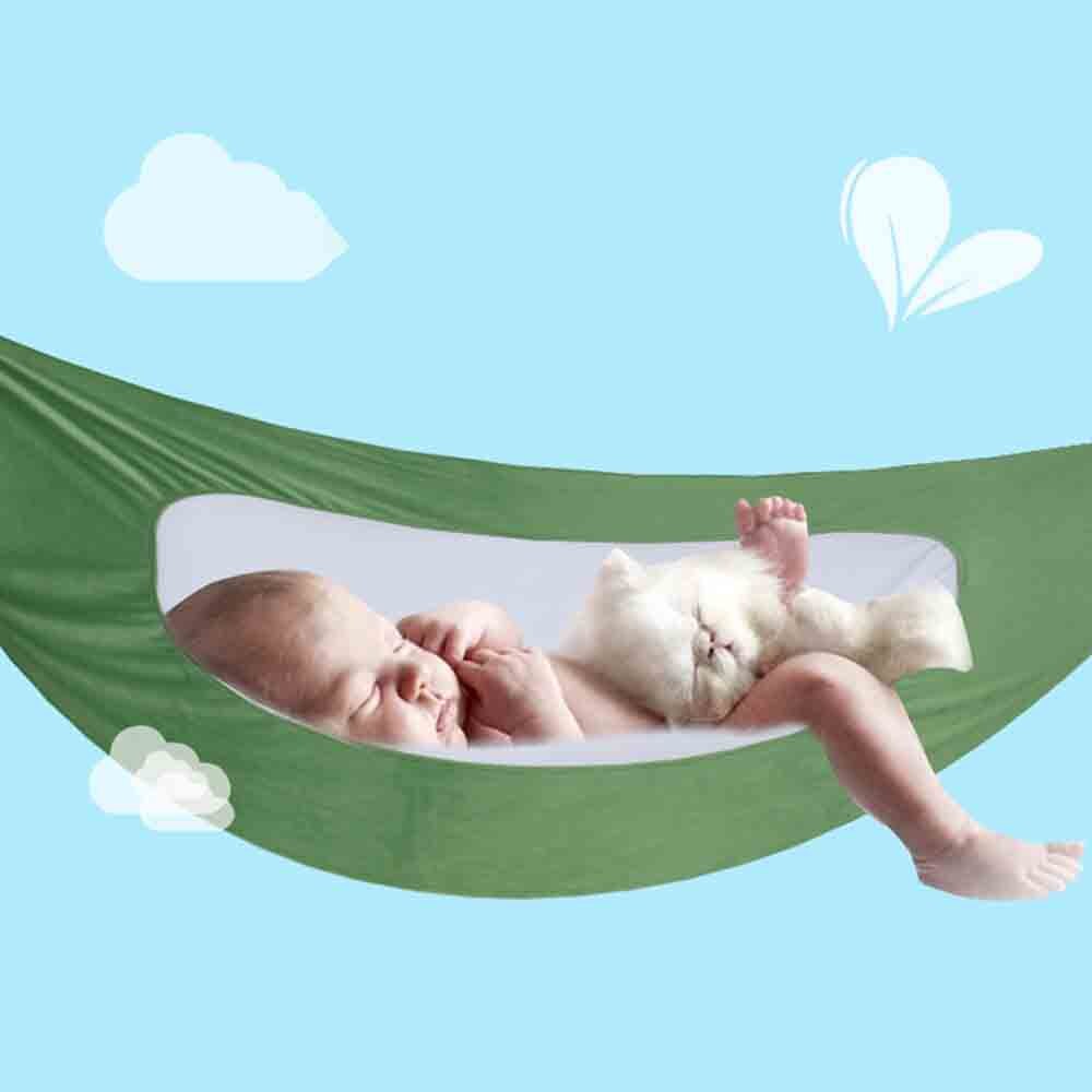 Avtagbar babyhängmatta bärbar hängmöbel lätt spädbarnssäng vagga säng gunghängmatta