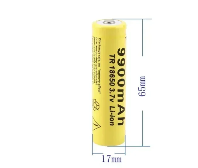 18650 Lithium Battery 9900Mah 3.7V Widely Used: Flashlight, Radio, MP3 Player, Rechargeable Battery+Charger: PURPLE