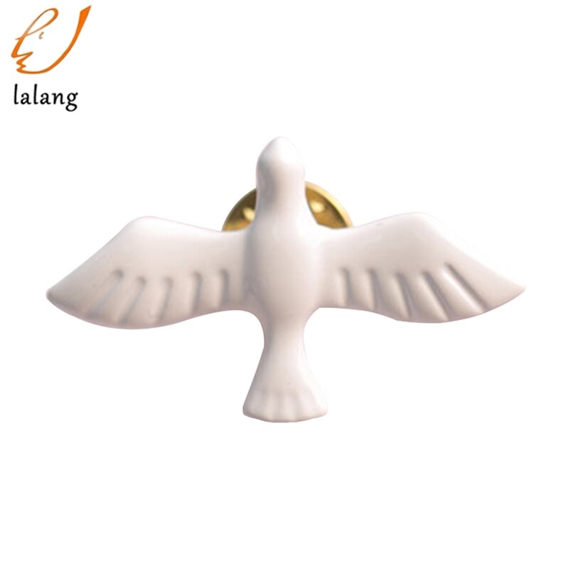 1 sztuk chińnarty moda biżuteria popularne w stylu retro prosty biały gołąb broszka wykwintne małe zwierzątko kołnierz męska i damska biżuteria