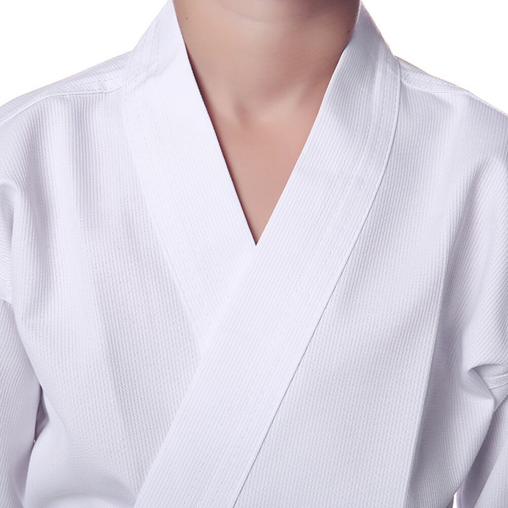 White Karate Uniform Belt Belt Taekwondo Suit Adult Children Women Men Kung Fu Training Workout Clothes
