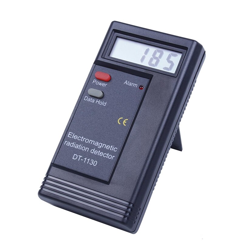 1 black plastic DT-1130 electromagnetic radiation tester electric field strength tester radiation detection equipment, with a ba