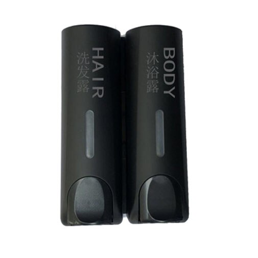 Badkamer Douche Dispenser Wall Mounted Zeep Gel Shampoo Conditioner Container Set Handpers Zeep Flessen: black-2