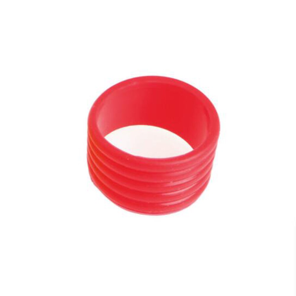 3 stk farverig silikone tennisracket greb ring fast elastisk tennisracket håndtag gummi ring bånd overgrips sports tilbehør: Rød