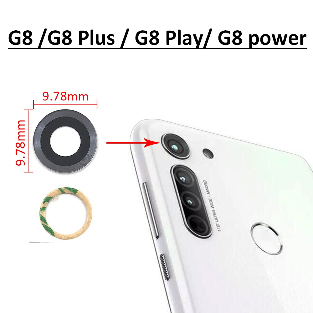 Achter Back Camera Glas Lens Cover Voor Moto G8 / G8 Plus / G8 Power / G8 Spelen Met Lijm sticker