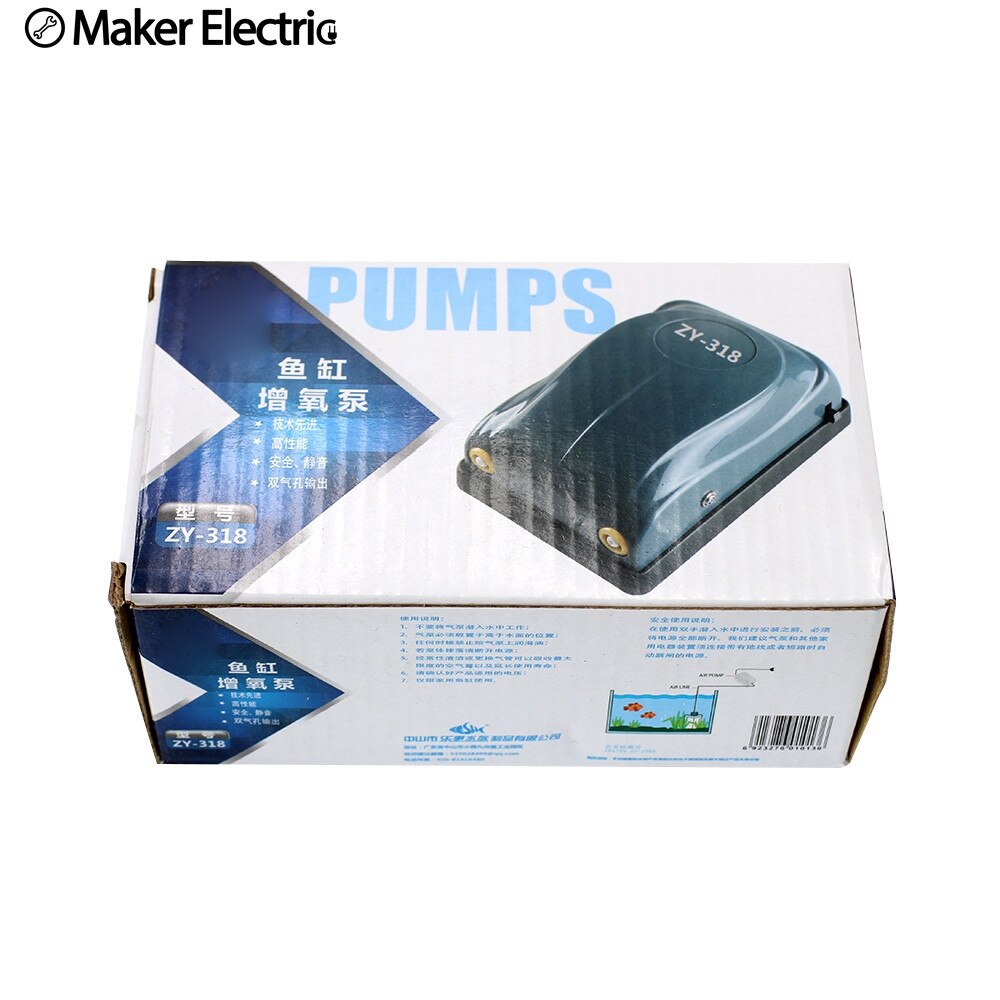 MK-ZY Fish Tank Oxygen Pump,Bubble Stone,Fish Tank Oxygen Tube Household Double Head Many Types