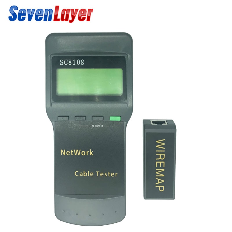 SC8108 Draagbare LCD Netwerk Tester Meter & LAN Telefoon Kabel Tester & Meter Met Lcd-scherm RJ45