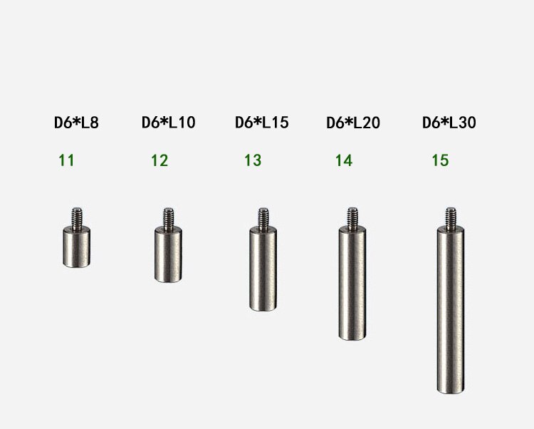 Stainless Steel Circular Big Flat Plane Contact Pointed Indicator Probe for Digital or Dial Indicators Height Gauge M2.5 Thread