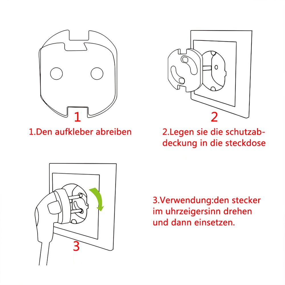 TUSUNNY 10 stücke Europäischen Standard Baby Sicherheit Drehen Abdeckung freundlicher Elektrische Schutz stecker für Sockel Sicherheit sperren elektrische