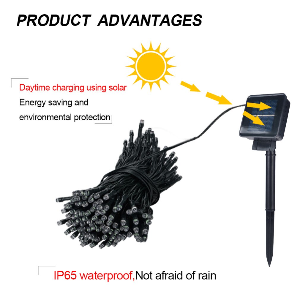 5/10/20 mt Gebühr Solar- LED Schnur Lampe Garten Ambiente Licht Terrasse Rasen Landschaft Hochzeit Partei draussen Dekor Pfad Lichter