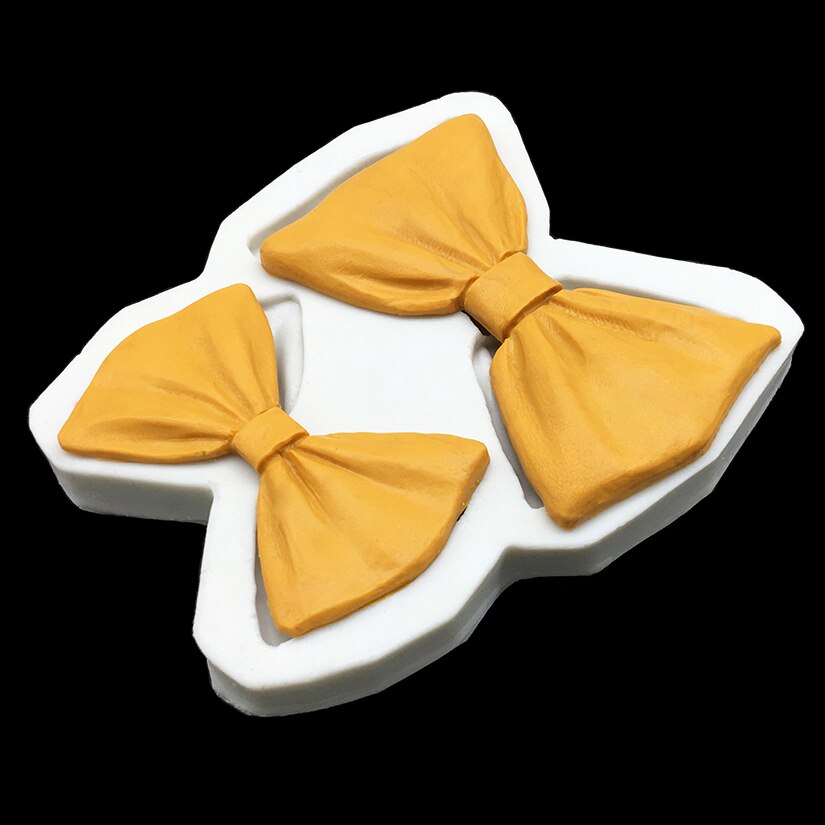 Moule de pâtisserie en Silicone, grand nœud, cravate, Cupcake, chocolat, Fondant, outils de décoration de gâteaux