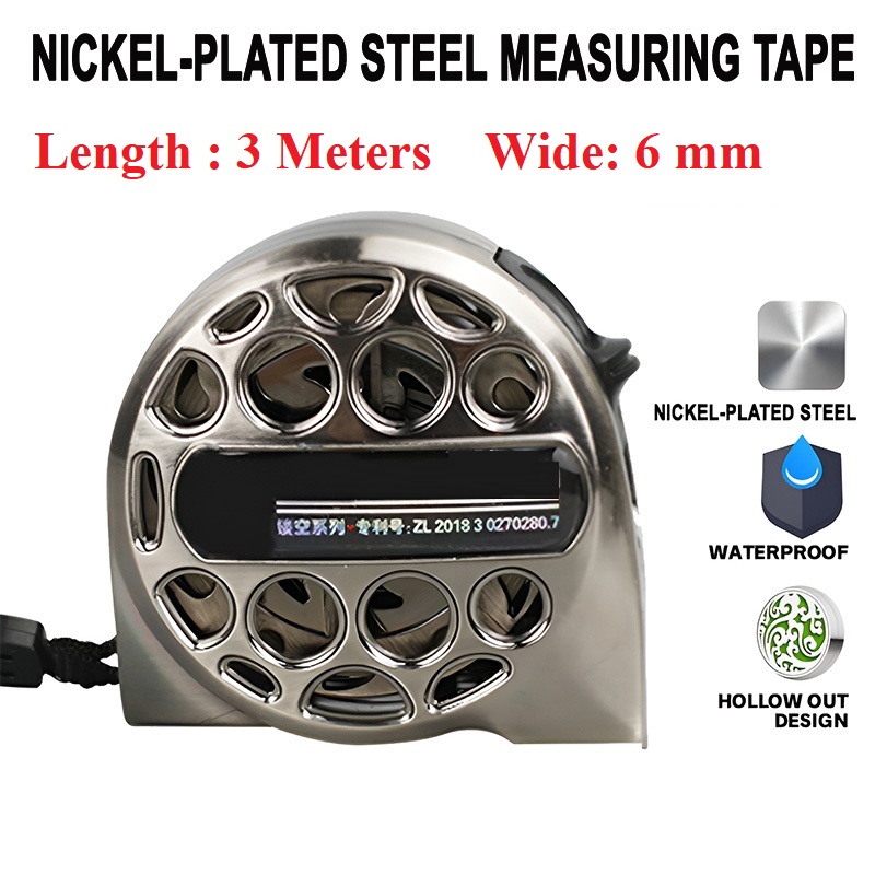 3/5/7.5M Metric Tape Measure Stainless Steel Anti-corrosion Retractable Metric Ruler Hollow Woodworking Measuring Tool: MULTI