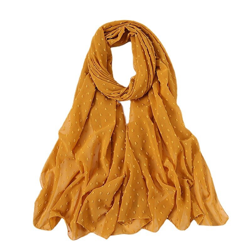 Foulard en mousseline de soie 72x175CM, couleur Pure, malaisie, indonésie, perles, couvre-tête