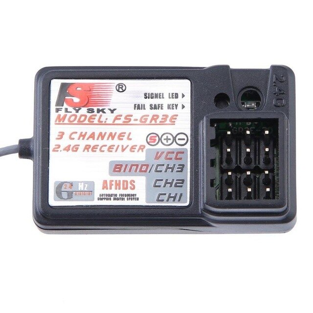 FlySky FS-R6B FS-GR3E FS-IA10B IA6B X6B FS-A8S receiver receptor para i6 i10 CT6B T6 TH9x transmisor de Control remoto partes: FS-GR3E