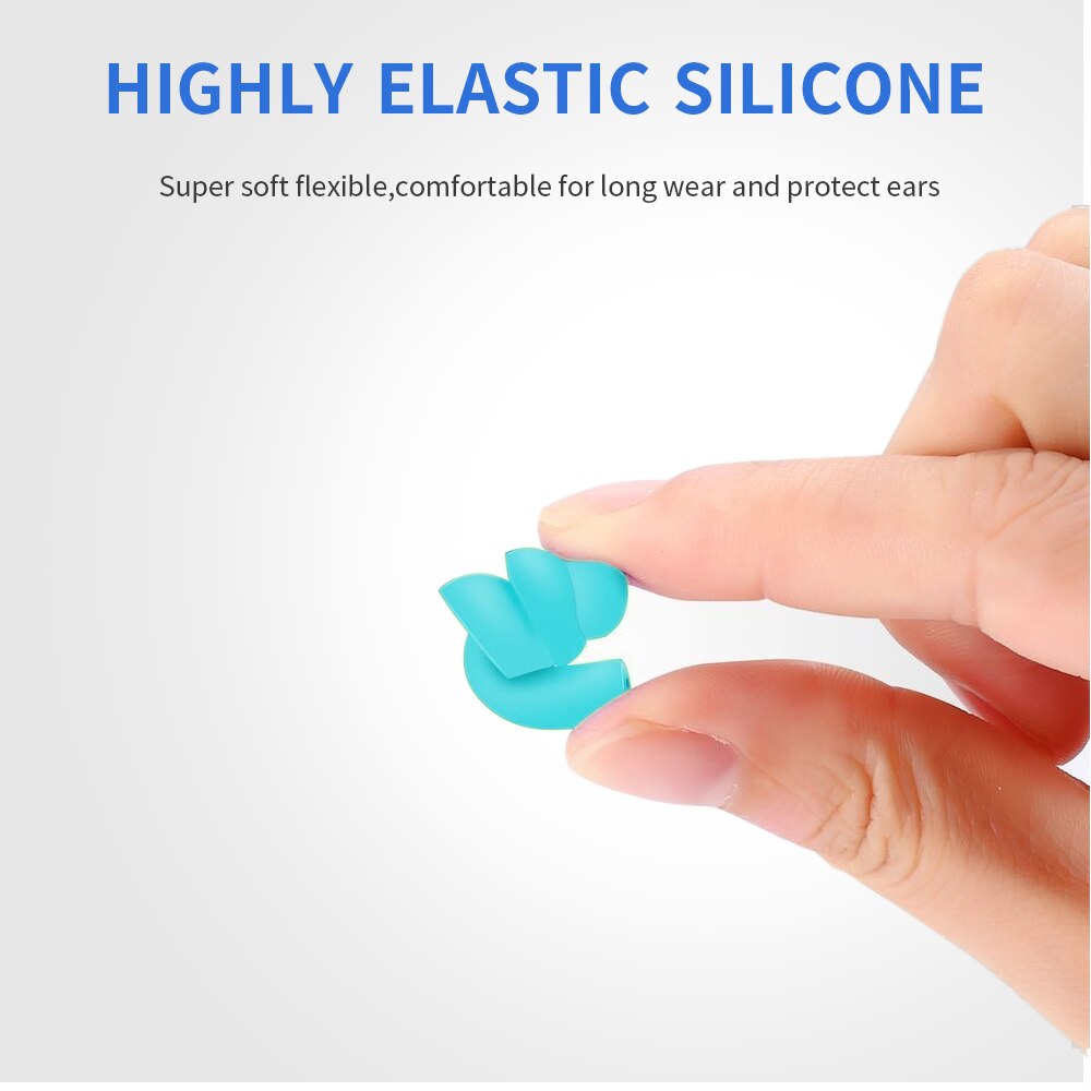 Tashric tampões de ouvido de silicone para dormir tampões de ouvido de ruído protetor de ouvido sono tampões de ouvido anti-ruído para natação plugue de ouvido