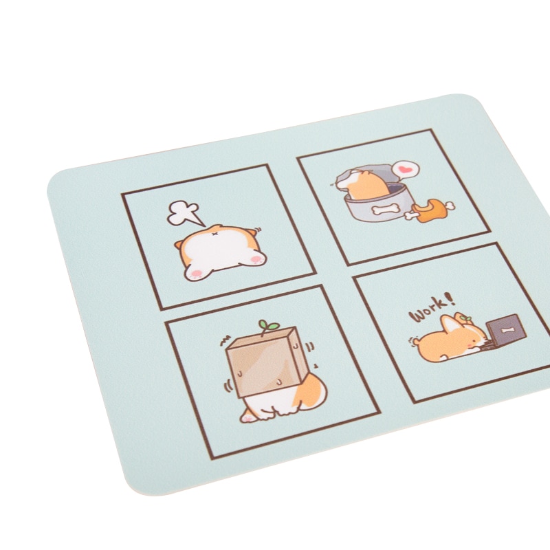 Cute Leather Mouse Pad Waterproof Thickened Leather Non-Slip Office Desk Mat Student Ins Style Mice Mat Cute Mouse Pad