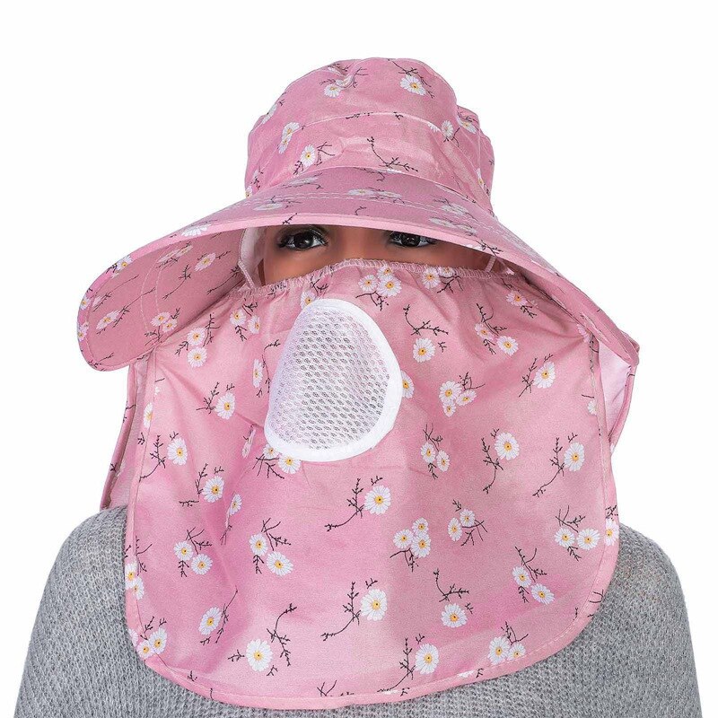 Sun Hat Female Summer Hat Cover Face Sun Hat All-match Summer Hat with Big Rim Anti-ultraviolet Cycling Sunhat: HT6896PK2