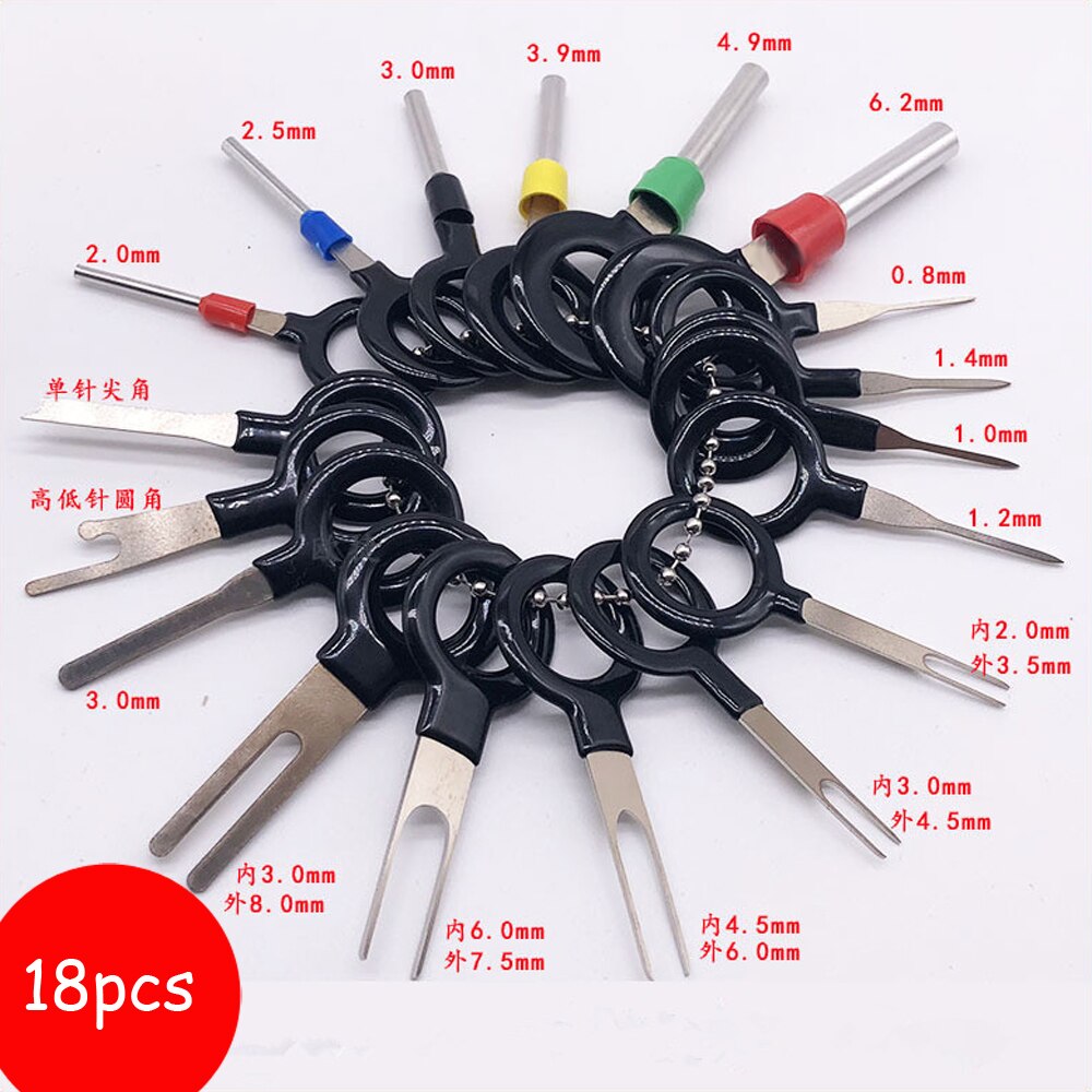 26Pcs Car Terminal Removal Electrical Wiring Crimp Connector Pin Extractor Kit Automobiles Terminal Repair Hand Tools