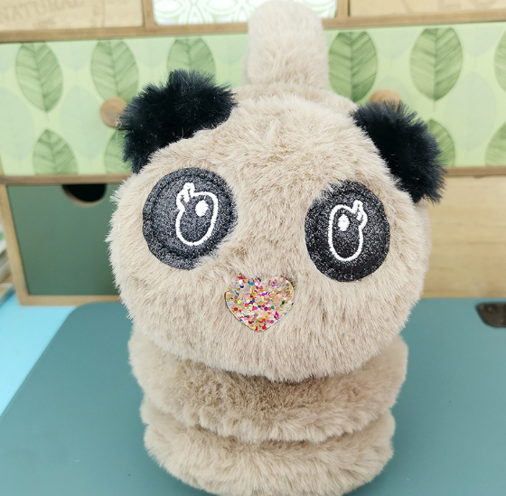 Cache-oreilles Panda mignon, forme d'oreille, , blanc: Default Title