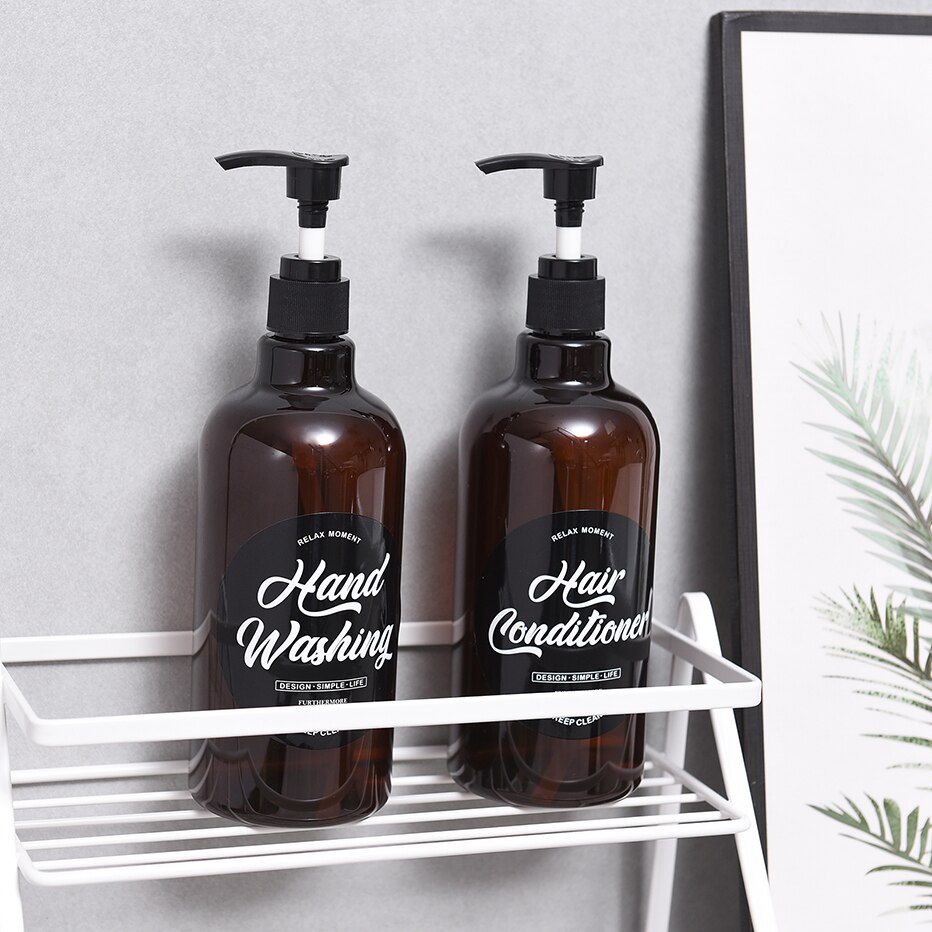 500Ml Badkamer Zeep Fles Shampoo Douchegel Flessen Grote Capaciteit Zeepdispenser Thuis Druk Lotion Doseren Fles