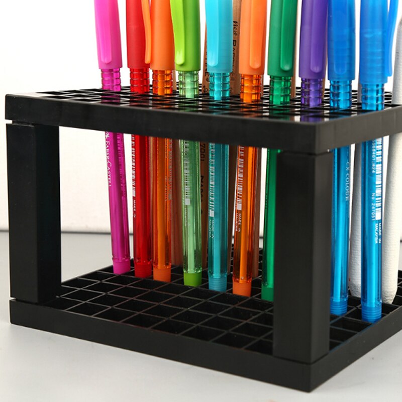 96 huller pensel penholder holder børste blyant opbevaringsstativ arrangør firkantet maleri forsyninger tegning skoleartikler