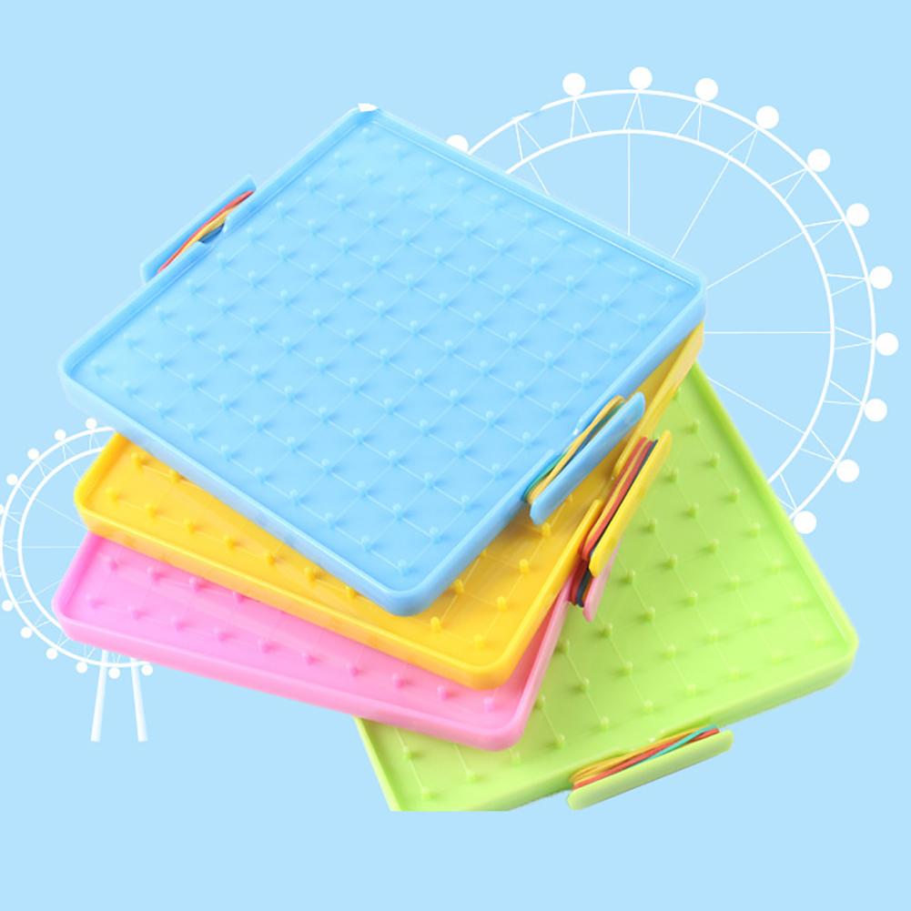 4 個 16 × 16 センチメートル弾性両面アレイ爪 Geoboards 子供教育玩具ギフト子供子供小学校数学教育