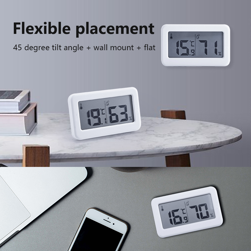 PANDUN ultra-dunne eenvoudige elektronische digitale thermometer en hygrometer babykamer home thermometer indoor droge hygrometer