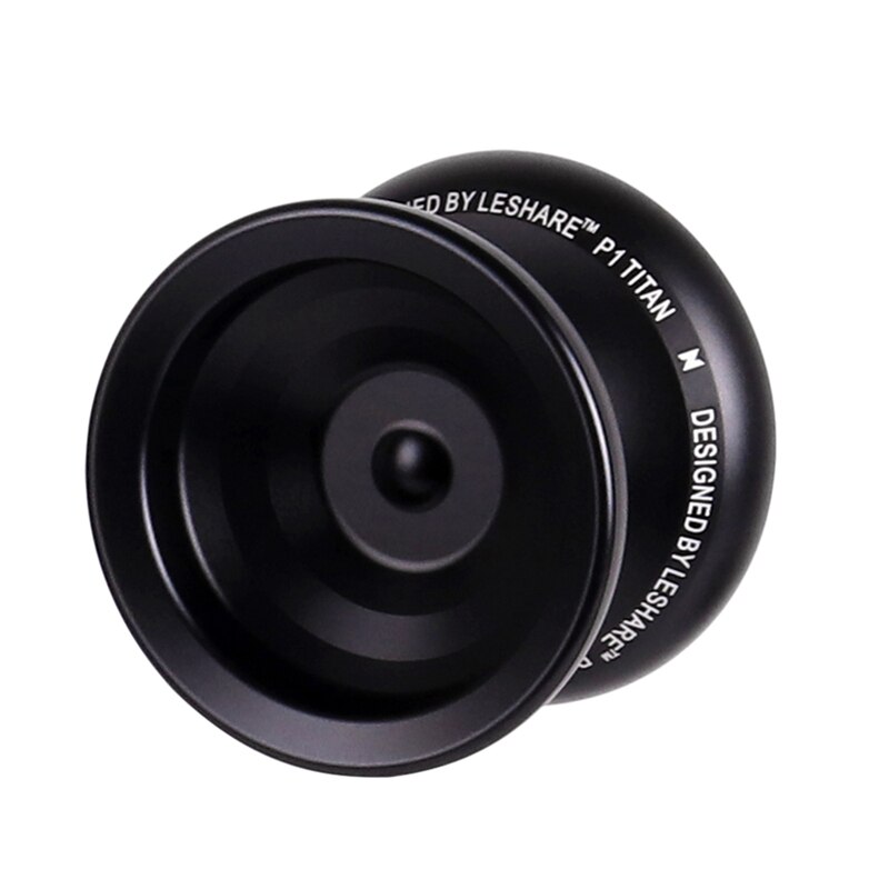 Yoyo de aleación de aluminio no sensible d56.4 mm, rodamiento de eje en T de alta precisión, Yoyo de Metal con cuerdas de YoYo: Black