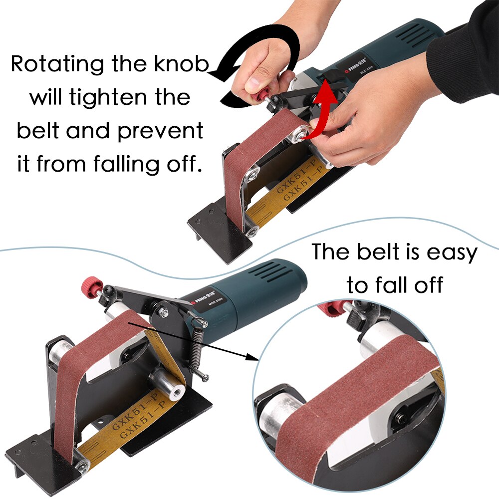 Mini Electric Belt Machine DIY Sanding Polishing Machine Portable Metal Belt Sander Edges Sharpener Machine Belt Grinder