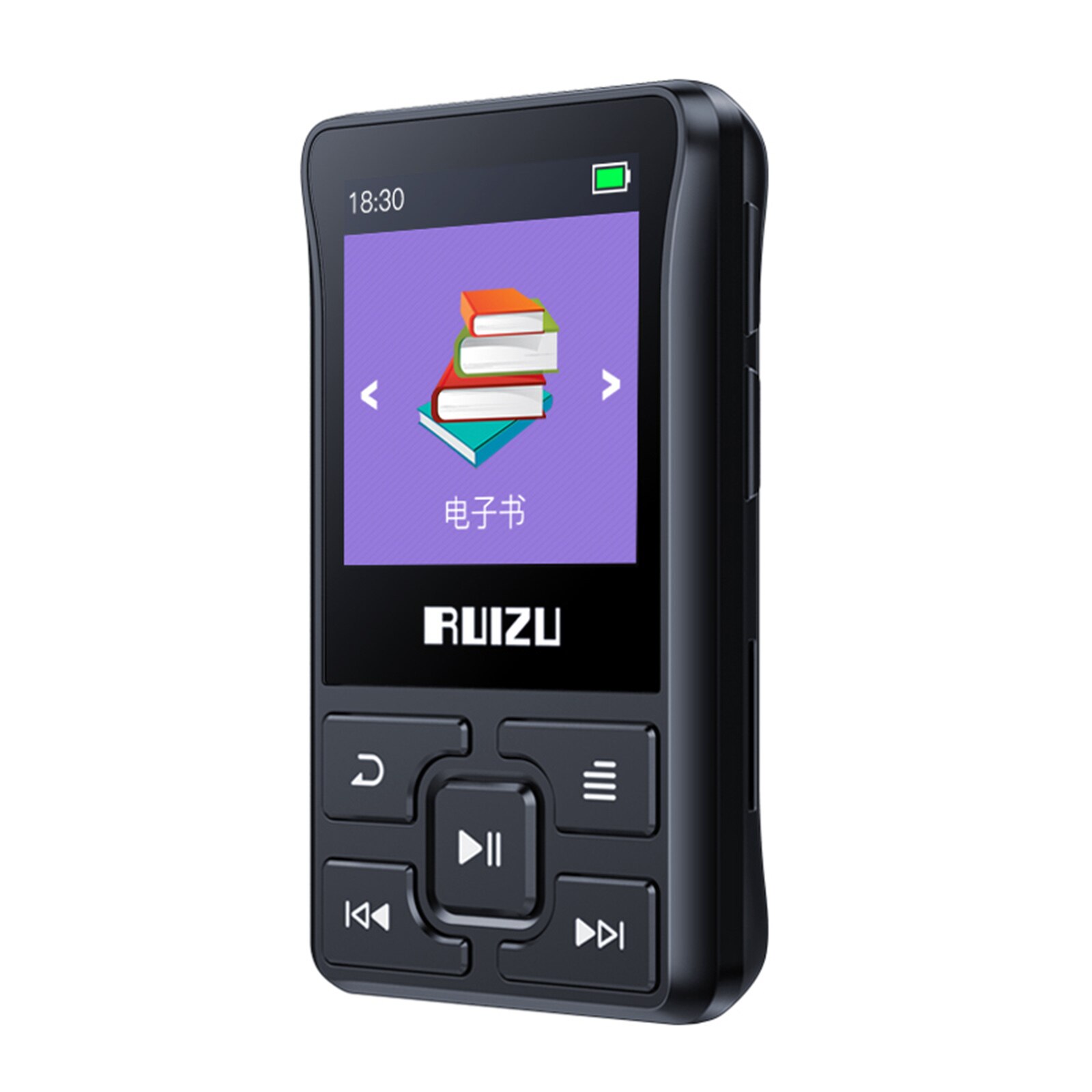 RUIZU X55 MP3 Player Portable 1.5in BT Stereo Music Video Player with Speaker Built-in 8G Memory FM Radio Recording 3.5mm Input: Default Title