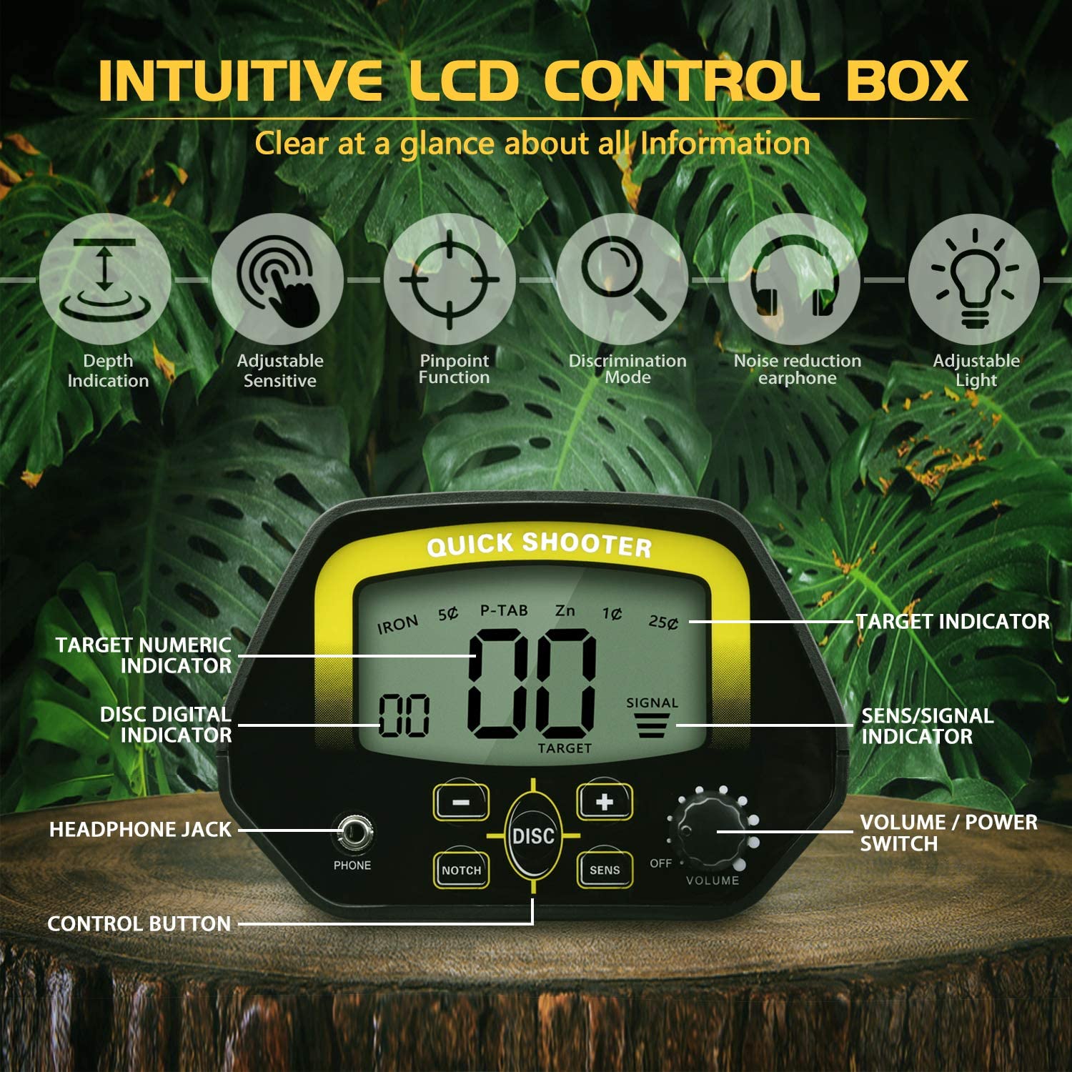 LCD Anzeige MD3030 Metall Detektor Gold Bagger Schatz Jäger mit Einstellbarer Empfindlichkeit Wasserdichte Gold Finder