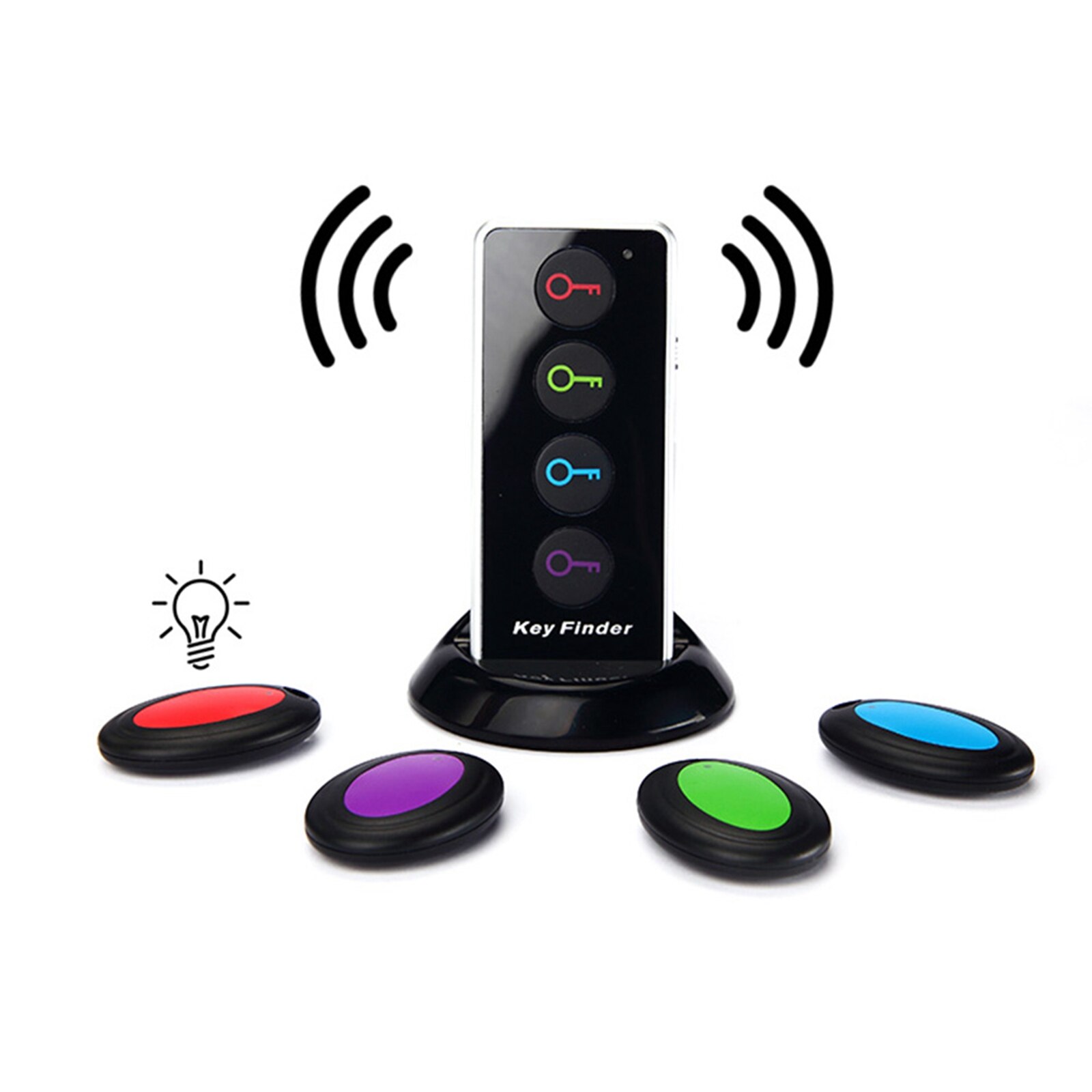 Key Finder Wireless Locator Tracker Pet Dog Cat Smart Anti-Lost Activity Tracker with Flashlight for Key Phone Luggage Bag