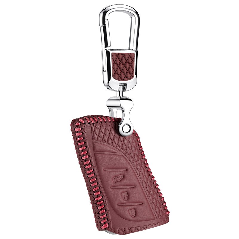luckeasy car key cover for lexus LC LS ES Case Remote Keys Shell leather key4y: brown 1