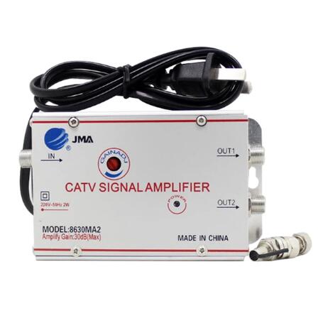 Adjustable 1 In 2/3/4/6/8 Out Cable TV Splitter Amplifier 20dB Digital TV Antenna Signal Booster 45Mhz to 860MHz 220V: WHITE