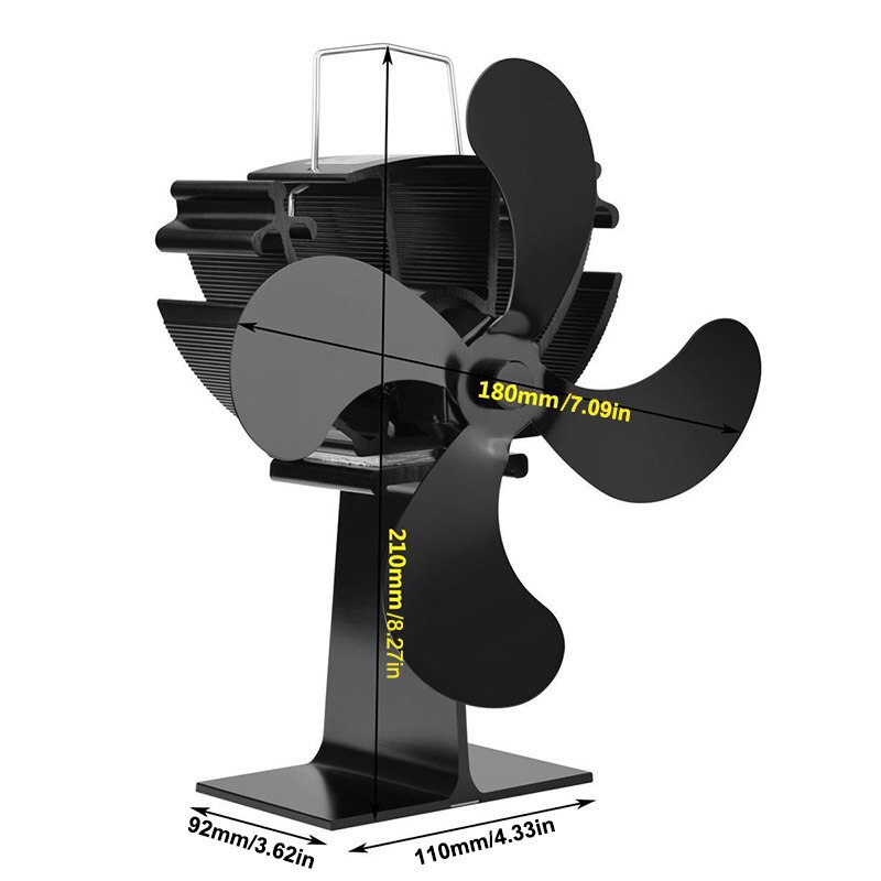 Rantion Warmte Aangedreven Kachel Fan Thermo-Motive Log Hout Brander Eco Vriendelijke Stille Ventilator Thuis Efficiënte Warmteverdeling