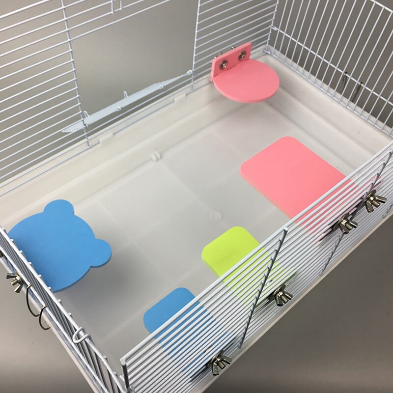 Hamster Plattform Kunststoff Kleine Ebene Plattform Vogel Stehen Plattform Hamster KäFeige Spielzeug Zubehör für Kaninchen Guinea Schwein Ratten