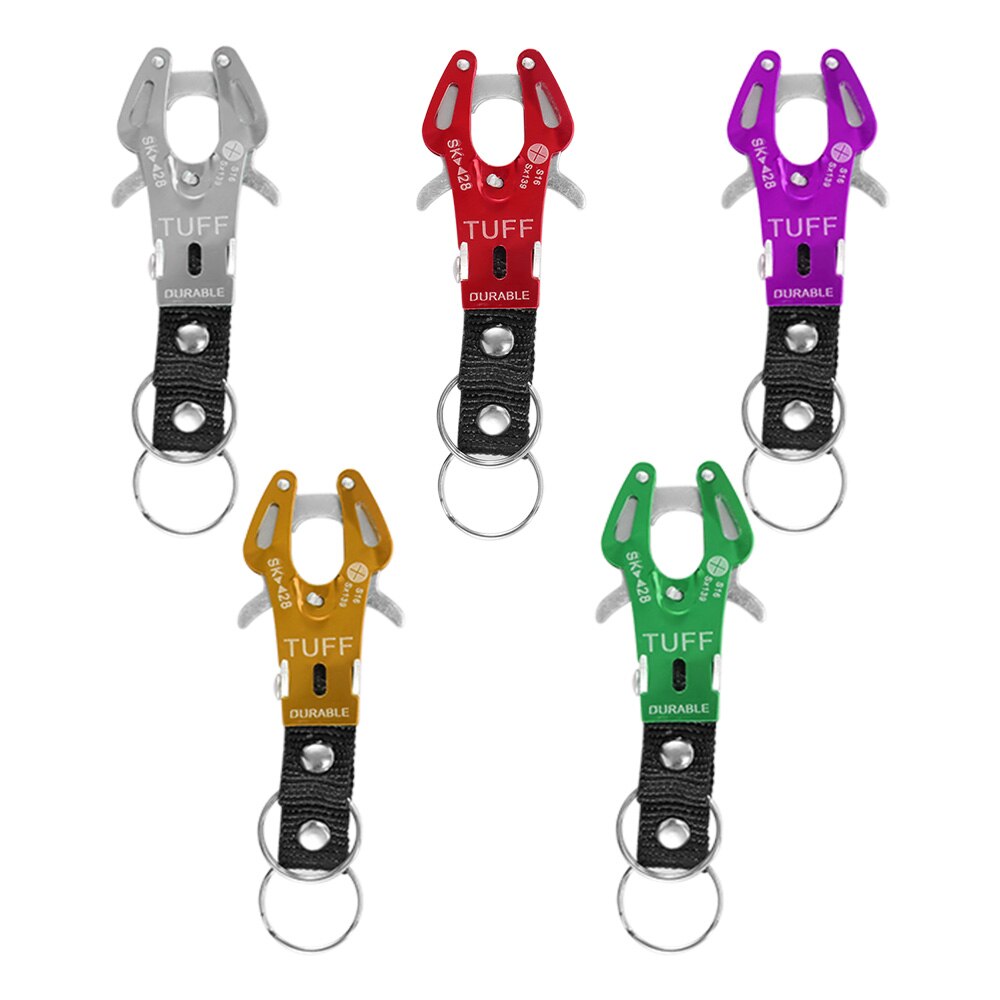 Gieken Vissen 5 Stuks Aluminium Karabijnhaak Sleutelhanger Outdoor Camping Klimmen Snap Clip Lock Gesp Haak Vissen Tool 5 Kleur