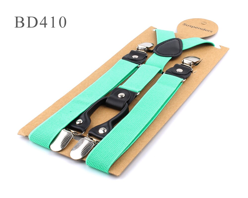 Bretelles élastiques solides et réglables pour garçons et filles, couleur bonbon, accessoires de mariage,: BD410