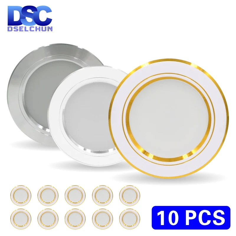 10 Stks/partij Led Downlight 220V Plafondlamp 5W 9W 12W Verzonken Neer Licht Ronde Led Panel licht 15W 18W Spotlight Binnenverlichting