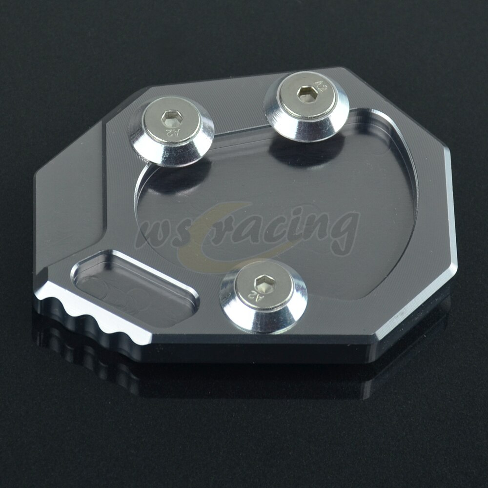 Motorcycle Kickstand Foot Side Stand Extension Pad Support Plate For YAMAHA YZF R1 YZF1000 09-14: titanium